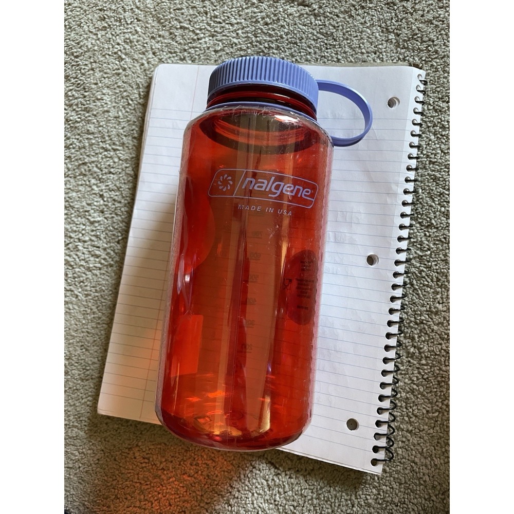 Nalgene Sustain 32oz Wide Mouth Water Bottle Marmalade Orange USA Made New
